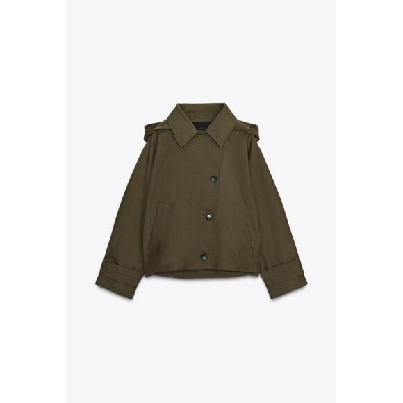 ZARA ZW COLLECTION WATER REPELLENT TRENCH COAT - Picture 1 of 9